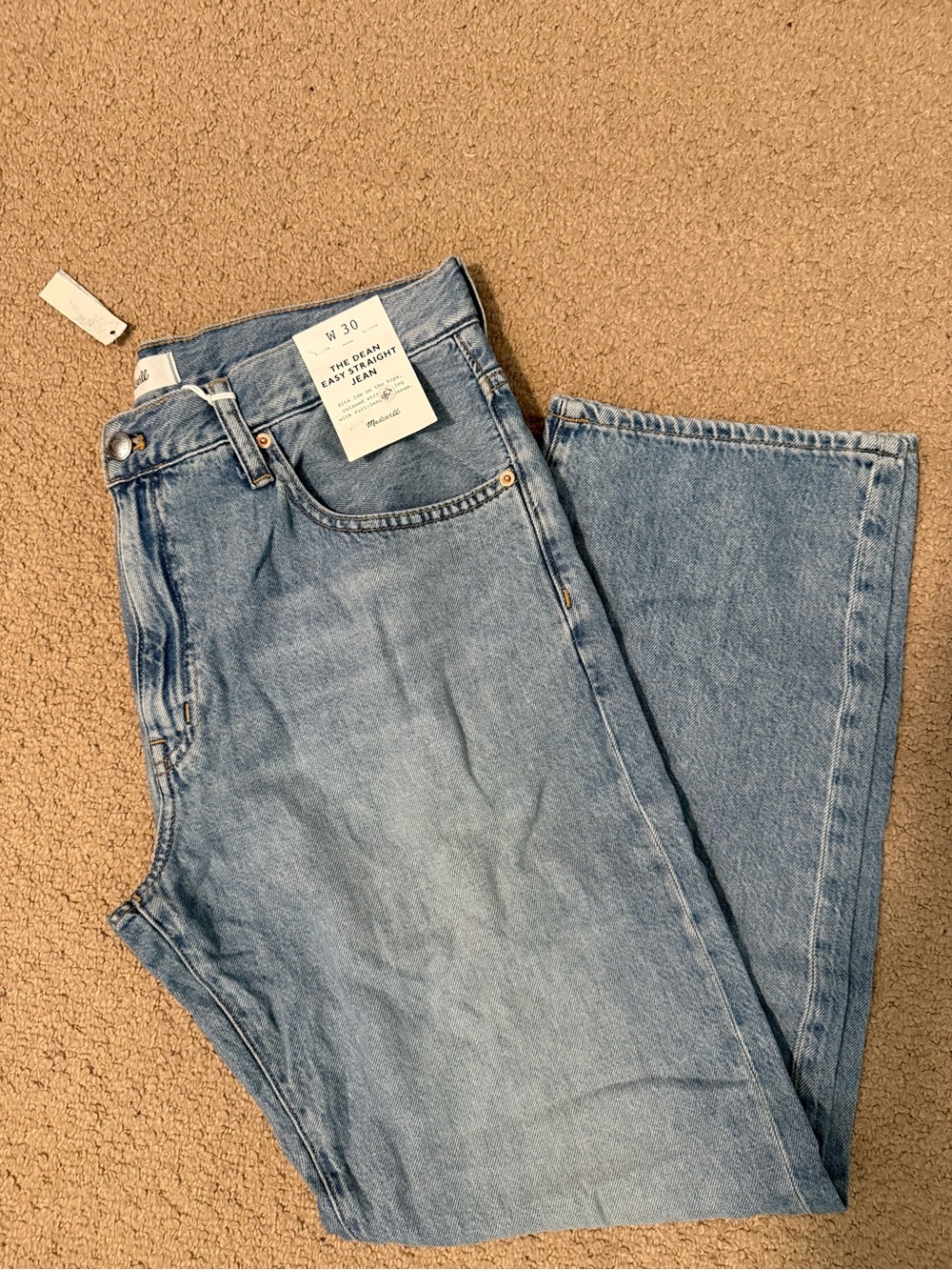NWT Madewell Dean Easy Straight Jean 30 Classic Straight Light Blue Women's Jean - Picture 6 of 7